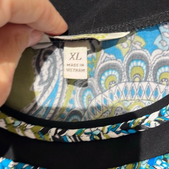 Speechless Women's Multicolor Scoop Neck Flutter Short Sleeve Blouse Size XL - Picture 9 of 9